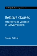 Cover: Relative Clauses - Cambridge University Press