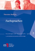 Cover: Fachsprachen - Erich Schmidt Verlag