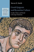 Cover: Greek Epigram and Byzantine Culture - Cambridge University Press