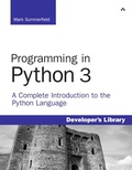 Cover: Programming in Python 3 - Addison Wesley