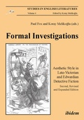Cover: Formal Investigations: Aesthetic Style in Late-Victorian and Edwardian Detective Fiction - ibidem