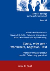 Abbildung von: Cogito, ergo sum - Wortschatz, Kognition, Text - Kovac, Dr. Verlag