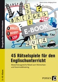 Cover: 45 R&auml;tselspiele f&uuml;r den Englischunterricht - Persen Verlag in der AAP Lehrerwelt GmbH