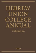 Cover: Hebrew Union College Annual Vol 90 - Hebrew Union College Press,U.S.