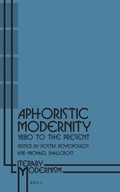 Cover: Aphoristic Modernity - Brill