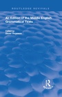 Cover: An Edition of the Middle English Grammatical Texts - Routledge