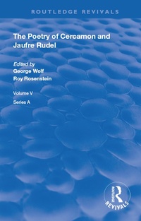 Enlarge image Cover: The Poetry of Cercamon and Jaufre Rudel - Routledge