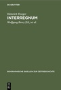 Cover: Interregnum - De Gruyter Oldenbourg