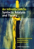 Cover: An Introduction to Syntactic Analysis and Theory - Wiley-Blackwell