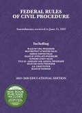 Cover: Federal Rules of Civil Procedure, Educational Edition, 2019-2020 - West Academic Press