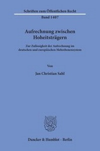 Abbildung von: Aufrechnung zwischen Hoheitsträgern - Duncker & Humblot