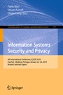 Cover: Information Systems Security and Privacy - Springer