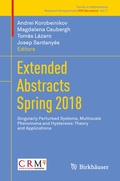 Cover: Extended Abstracts Spring 2018 - Birkh&auml;user