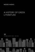 Cover: A History of Greek Literature - Columbia University Press