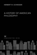 Cover: A History of American Philosophy - Columbia University Press