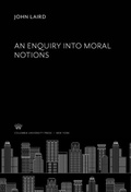 Cover: An Enquiry into Moral Notions - Columbia University Press