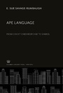 Cover: Ape Language - Columbia University Press