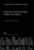 Cover: English Translations from the Greek - Columbia University Press