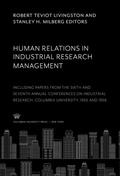Cover: Human Relations in Industrial Research Management - Columbia University Press