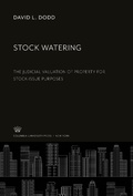 Cover: Stock Watering - Columbia University Press