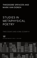 Cover: Studies in Metaphysical Poetry - Columbia University Press