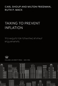 Cover: Taxing to Prevent Inflation - Columbia University Press