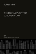 Cover: The Development of European Law - Columbia University Press