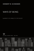 Cover: Ways of Being. Elements of Analytic Ontology - Woodbridge Lectures, 7