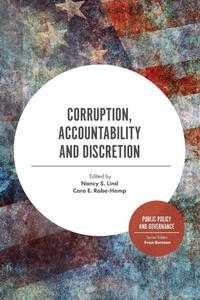Enlarge image Cover: Corruption, Accountability and Discretion - Emerald Publishing Limited
