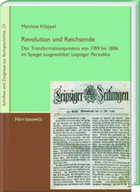 Abbildung von: Revolution und Reichsende - Harrassowitz Verlag