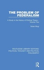 Cover: The Problem of Federalism - Routledge
