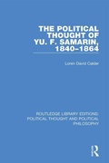 Cover: The Political Thought of Yu. F. Samarin, 1840-1864 - Routledge