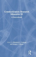Cover: Communication Research Measures III - Routledge