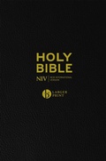 Cover: NIV Larger Print Black Leather Bible - Hodder Faith