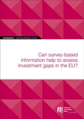 Cover: EIB Working Papers 2019/04 - Can survey-based information help to assess investment gaps in the EU? - European Investment Bank