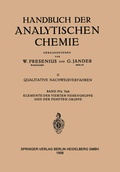Cover: Elemente Der Vierten Nebengruppe und Der F&uuml;nften Gruppe - Springer