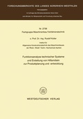 Cover: Funktionsanalyse technischer Systeme und Erstellung von Hilfsmitteln zur Produktplanung und -entwicklung - VS Verlag f&uuml;r Sozialwissenschaften