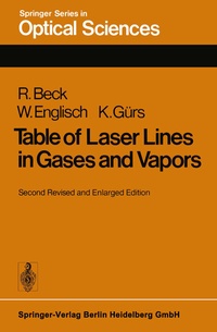 Abbildung von: Table of Laser Lines in Gases and Vapors - Springer