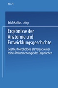 Abbildung von: Ergebnisse der Anatomie und Entwicklungsgeschichte - J.F. Bergmann-Verlag