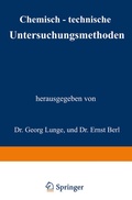 Cover: Chemisch-technische Untersuchungsmethoden - Springer