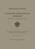 Cover: Anschluss der Normale der Deutschen Maasse und Gewichte an die Neuen Prototype des Meter und des Kilogramm - Springer