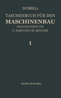 Cover: Dubbel: Taschenbuch f&uuml;r den Maschinenbau - Springer
