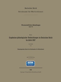 Abbildung von: Ergebnisse phänologischer Beobachtungen im Deutschen Reich im Jahre 1937 - Springer
