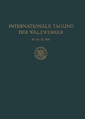 Cover: Internationale Tagung der Walzwerker - Springer