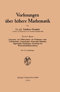 Abbildung von: Integration und Differentiation der Funktionen einer Veränderlichen - Springer