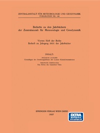 Abbildung von: Beihefte zu den Jahrbüchern der Zentralanstalt für Meteorologie und Geodynamik - Springer