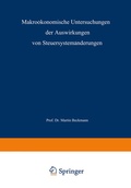 Bild: Makro&ouml;konomische Untersuchungen der Auswirkungen von Steuersystem&auml;nderungen - Springer Gabler