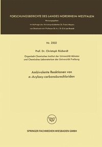 Abbildung von: Ambivalente Reaktionen von a-Acyloxy-Carbonsäurechloriden - VS Verlag für Sozialwissenschaften