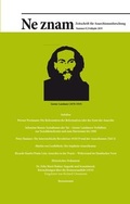Cover: Ne znam - Zeitschrift f&uuml;r Anarchismusforschung - Verlag Edition AV