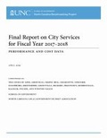 Cover: Final Report on City Services for Fiscal Year 2017-2018 - School of Government